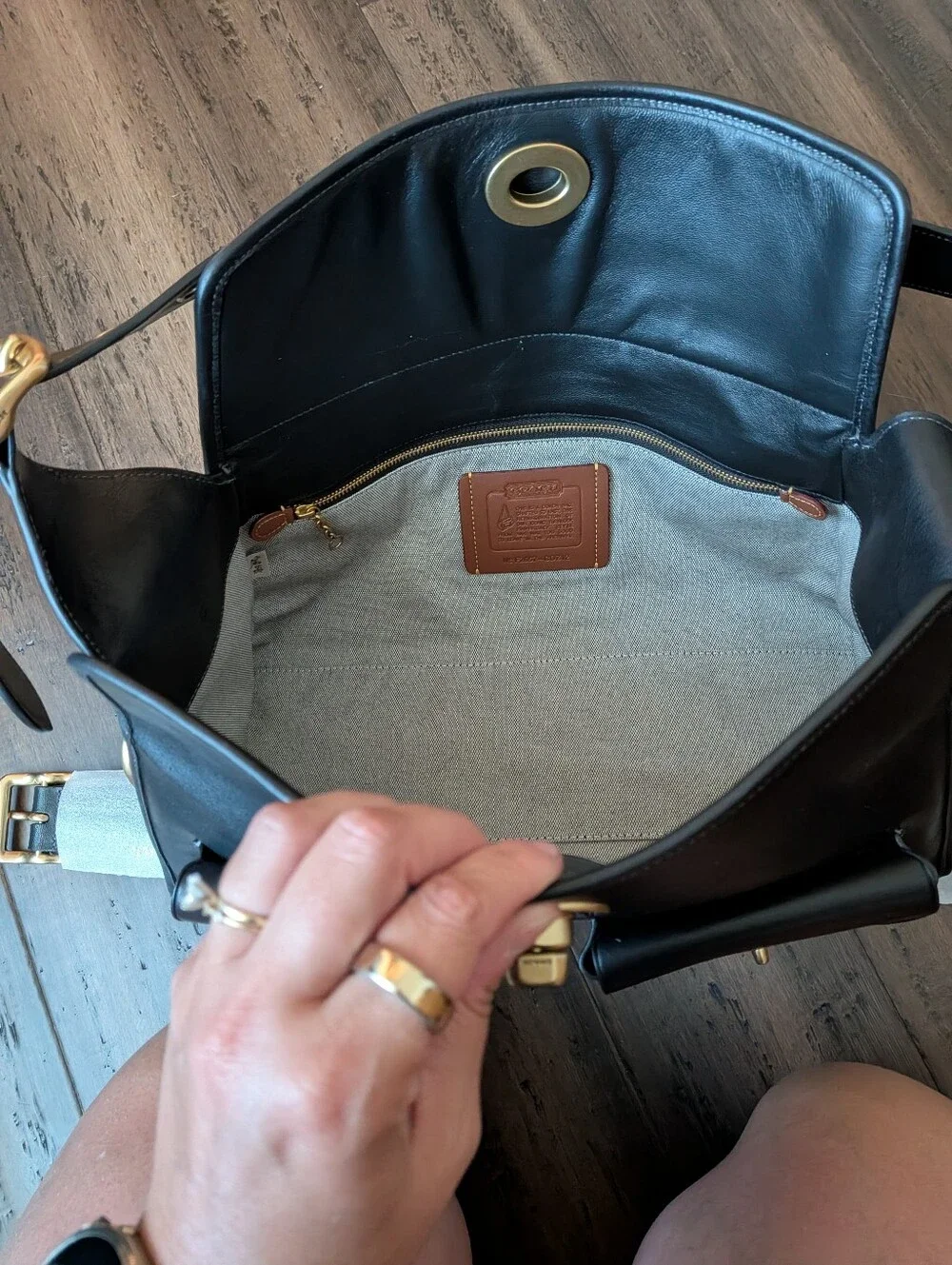 Coach Black Haversack Bag